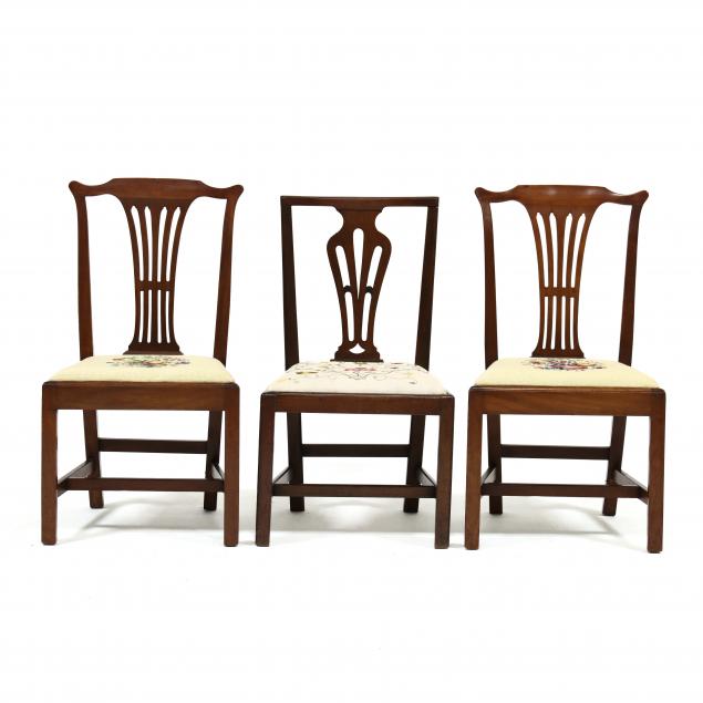 THREE ANTIQUE CHIPPENDALE