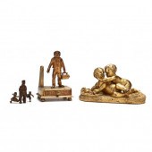 THREE ANTIQUE CONTINENTAL FIGU