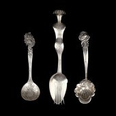 THREE ANTIQUE DUTCH .833 SILVE