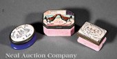 Three Antique Enamel Boxes "Fi