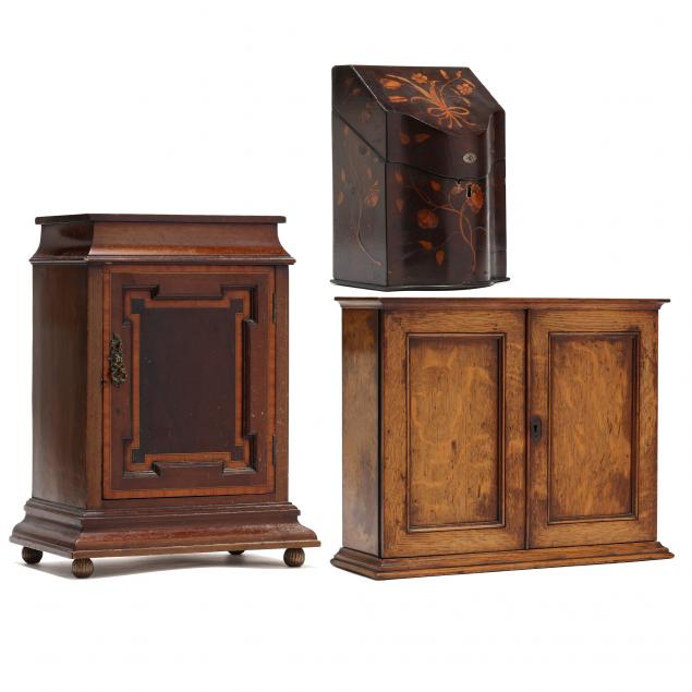 THREE ANTIQUE ENGLISH BOXES