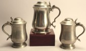 THREE ANTIQUE ENGLISH PEWTER L