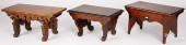 THREE ANTIQUE FOOTSTOOLS<br>Th