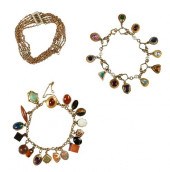 THREE ANTIQUE GOLD BRACELETSch