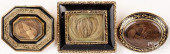 THREE ANTIQUE GOLD HAIRWORK BR