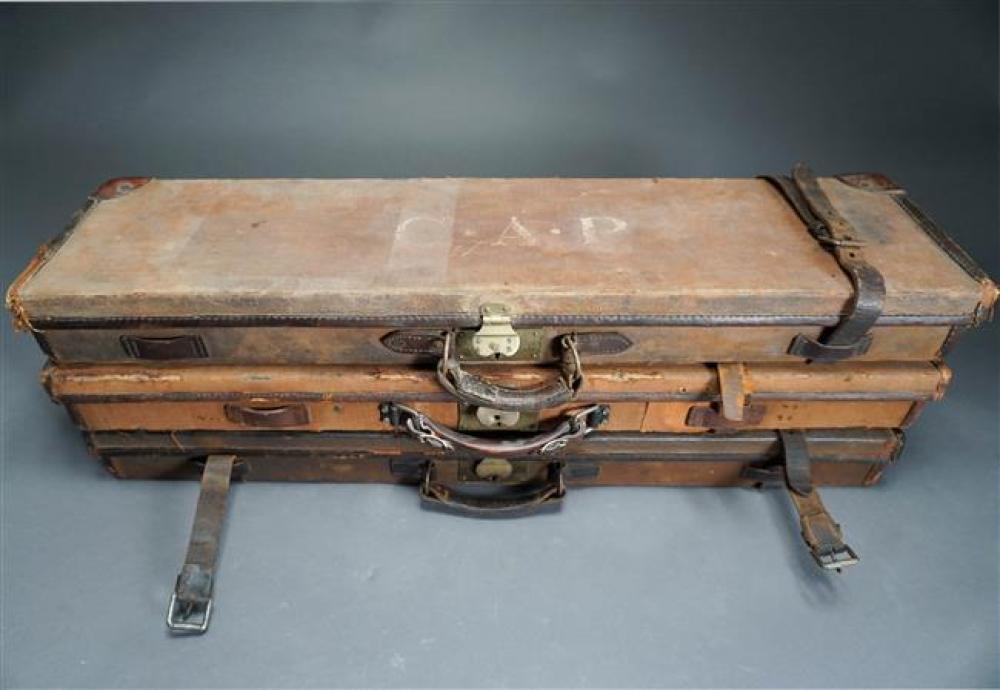 THREE ANTIQUE GUN CASESThree