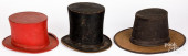 THREE ANTIQUE HATS, 19TH C.<br