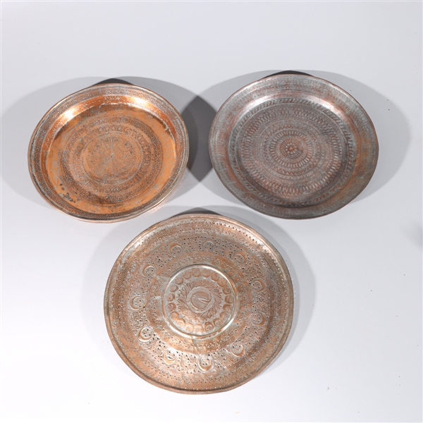 Three antique Indian copper alloy