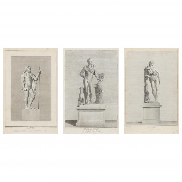 THREE ANTIQUE ITALIAN ENGRAVINGS OF
