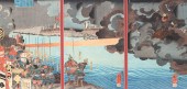 Three antique Japanese woodblo