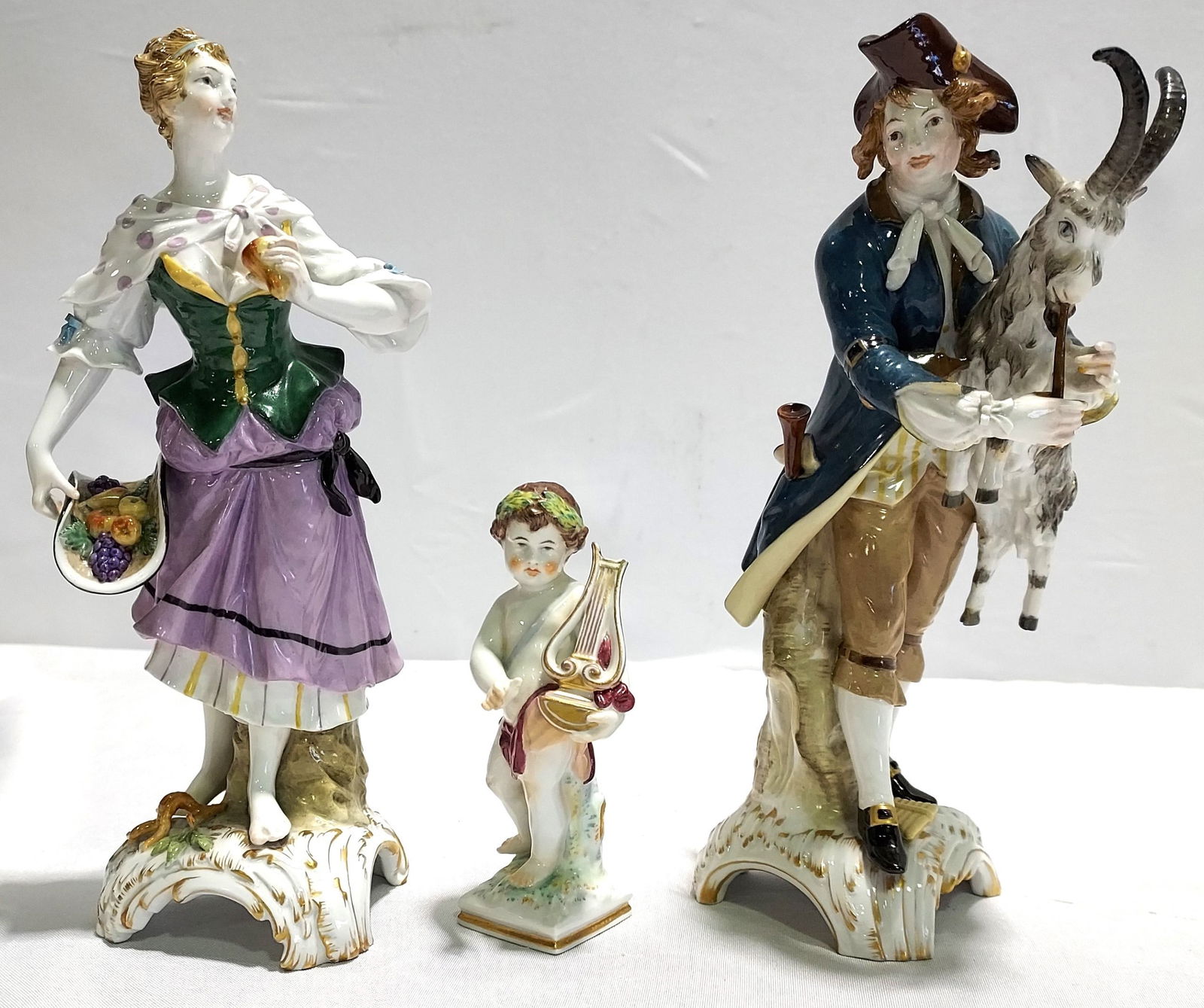 THREE ANTIQUE KPM PORCELAIN