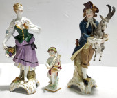THREE ANTIQUE KPM PORCELAIN FI