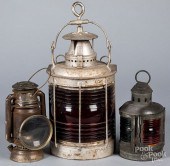 THREE ANTIQUE LANTERNSThree an