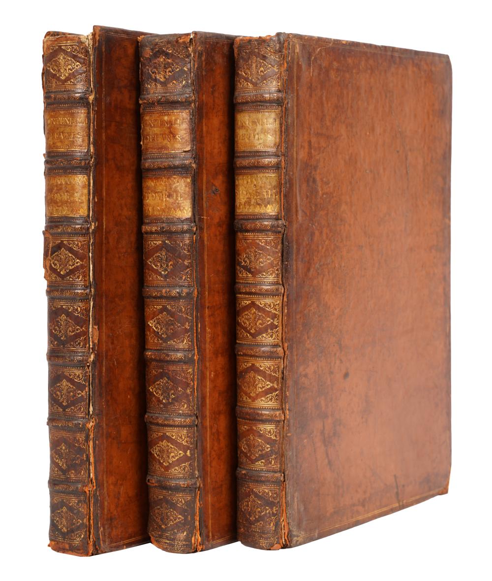 THREE ANTIQUE LEATHERBOUND
