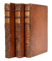 THREE ANTIQUE LEATHERBOUND VOL