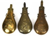 THREE ANTIQUE MILITARY SHOT FL