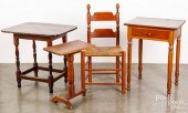 THREE ANTIQUE OCCASIONAL TABLE