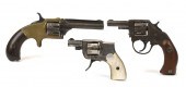 THREE ANTIQUE PISTOLS, XX .22