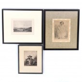 THREE ANTIQUE PRINTS; REMBRAND