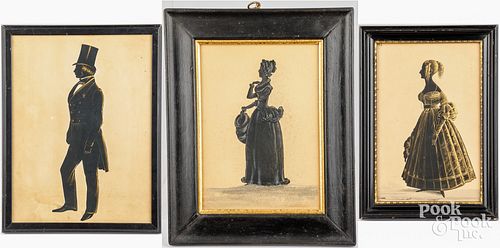THREE ANTIQUE SILHOUETTESThree