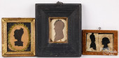THREE ANTIQUE SILHOUETTES<br>T