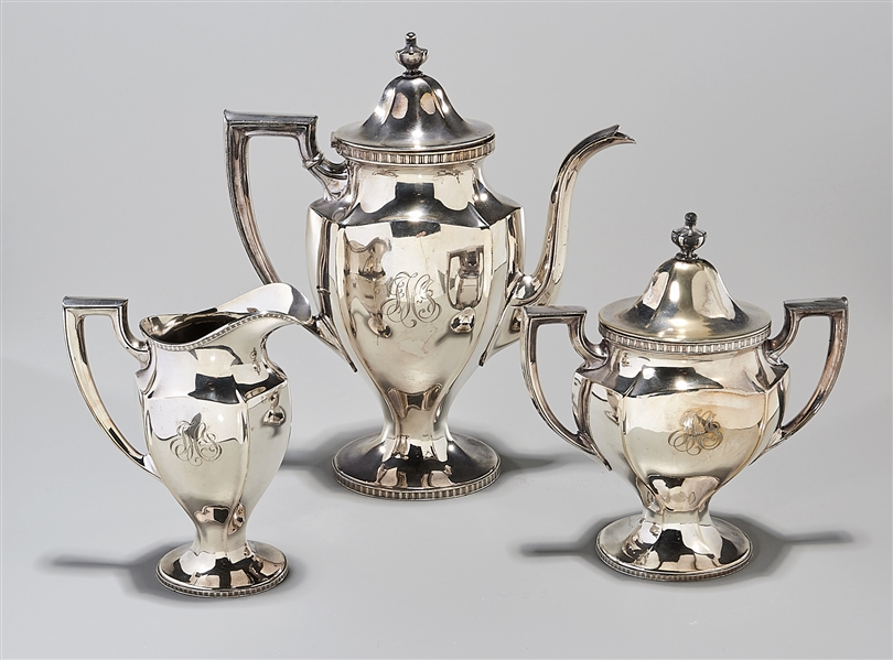 Three antique silver plate