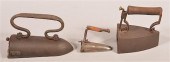 THREE ANTIQUE SLUG IRONS.Three