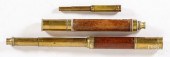 THREE ANTIQUE SPYGLASSES/TELES