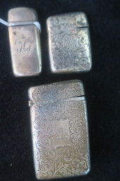 THREE ANTIQUE STERLING SILVER