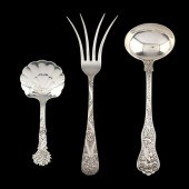 THREE ANTIQUE STERLING SILVER