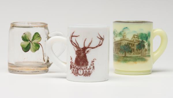 THREE ANTIQUE STRIKER MUGSThe