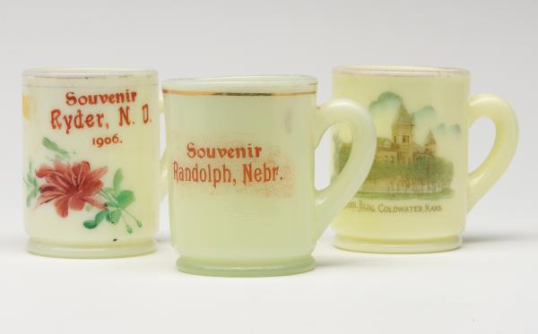 THREE ANTIQUE STRIKER MUGSThe