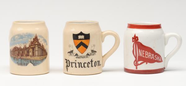 THREE ANTIQUE STRIKER MUGSThe