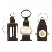 THREE ANTIQUE TIN LANTERNS 19t