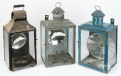 THREE ANTIQUE TIN REFLECTOR LA