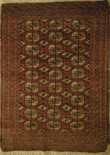 Three Antique Turkoman Carpets, 
