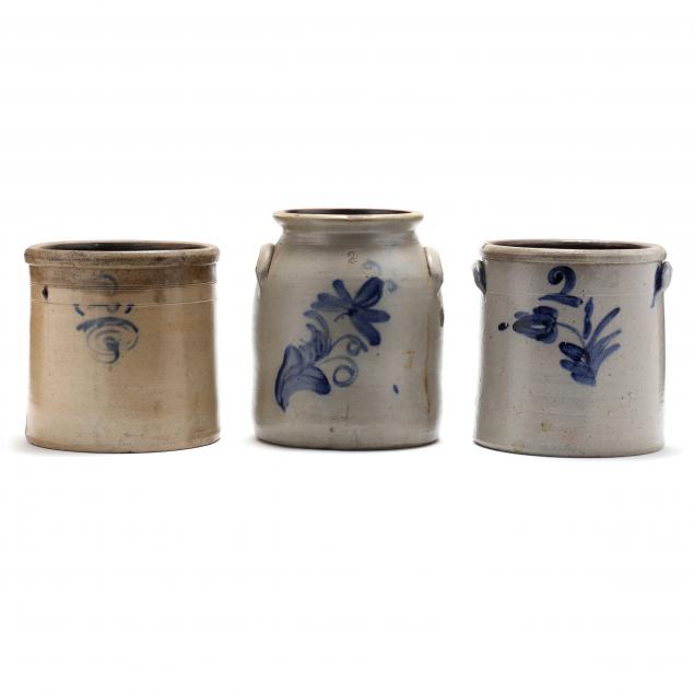 THREE ANTIQUE TWO GALLON
