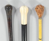 Three Antique Walking Sticks T