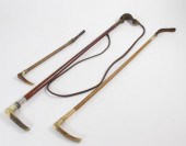 Three Antique Wood and Antler