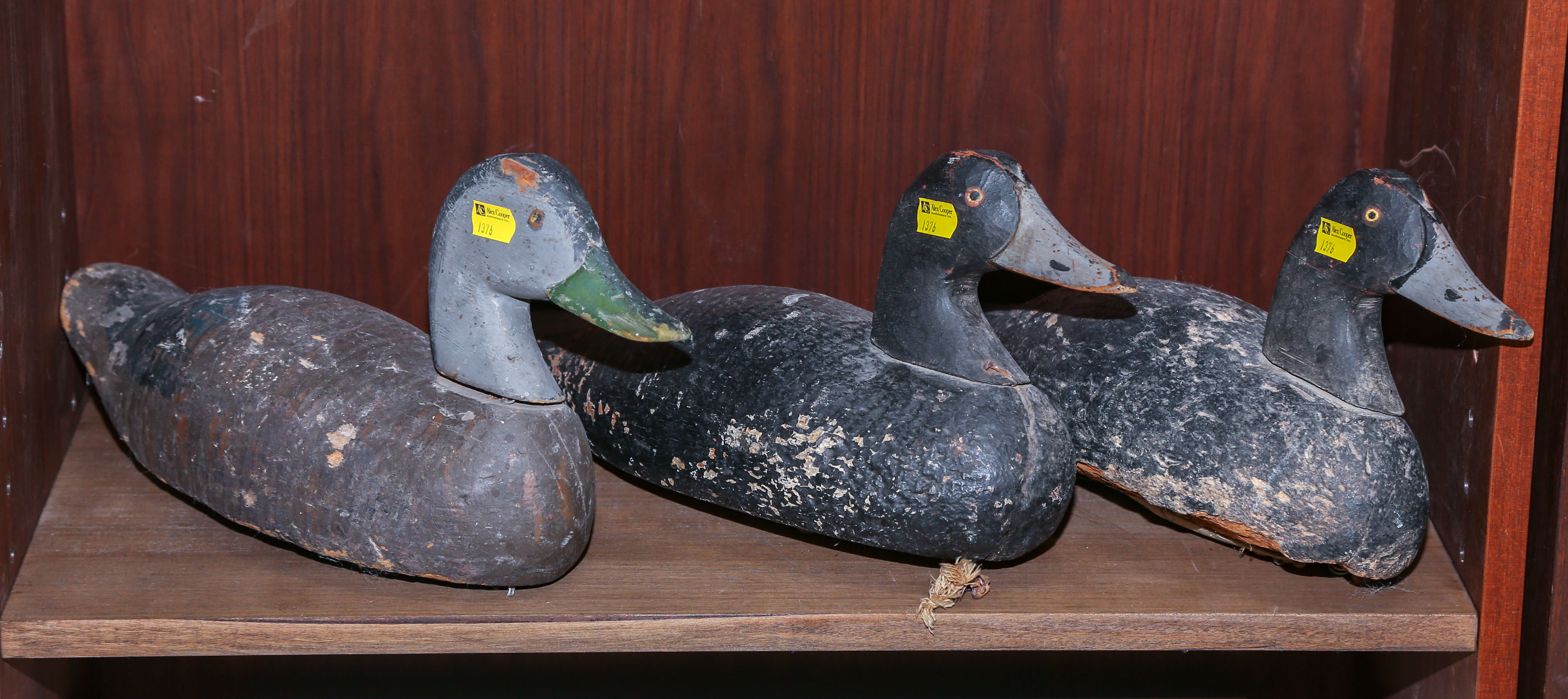 THREE ANTIQUE WORKING DUCK DECOYS