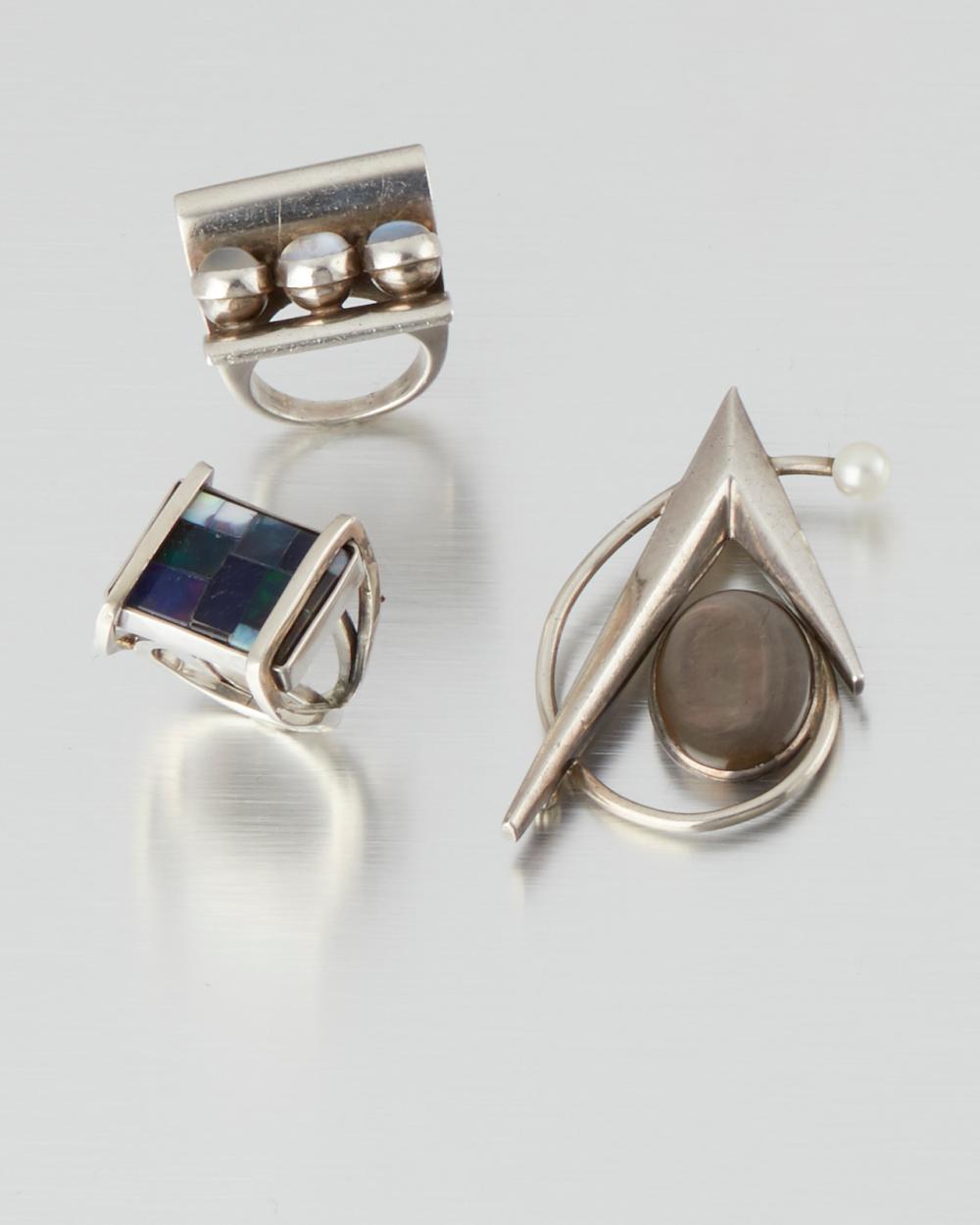 THREE ANTONIO PINEDA SILVER AND