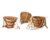 THREE APACHE BURDEN BASKETS<br