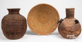 THREE APACHE INDIAN BASKETRY I