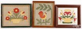 THREE APPLIQUé PANELSThree app