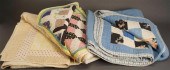 THREE APPLIQUE PATCH QUILTSThr
