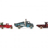 Three Arcade Painted Cast Iron