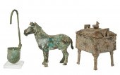 THREE ARCHAIC ASIAN BRONZESThr