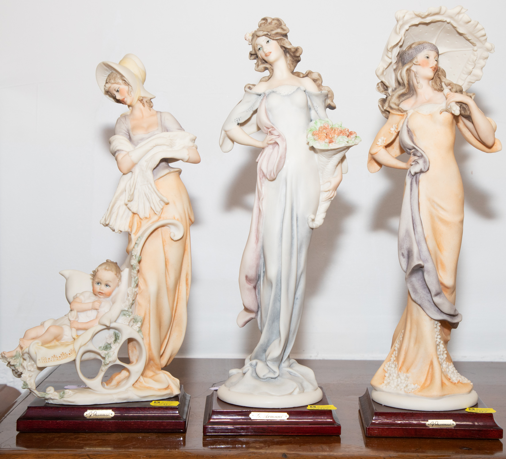THREE ARMANI FIGURES Art Nouveau