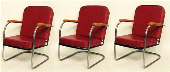 Three armchairs  KEM Weber style 