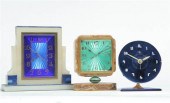 THREE ART DECO CLOCKS.  All 19